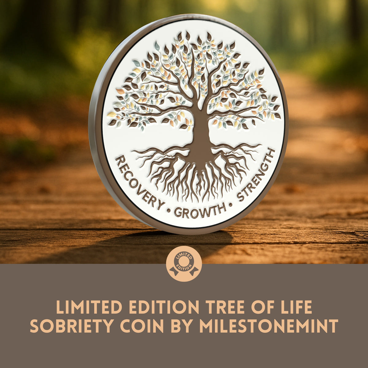 Tree of Life Affirmation Sobriety Coin Gift Set - Limited Edition