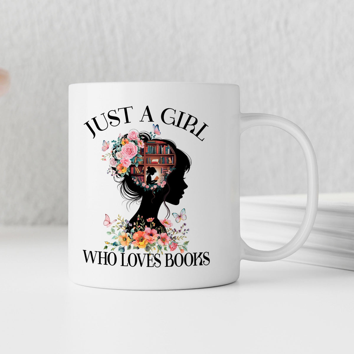Book Lover Mug | Floral Ceramic Cup