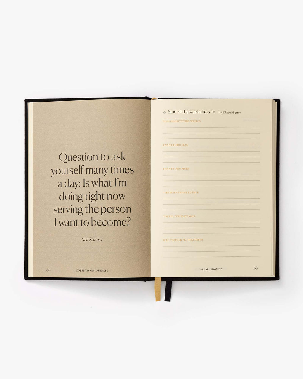 Notes to Mindfulness Journal | Stone Black