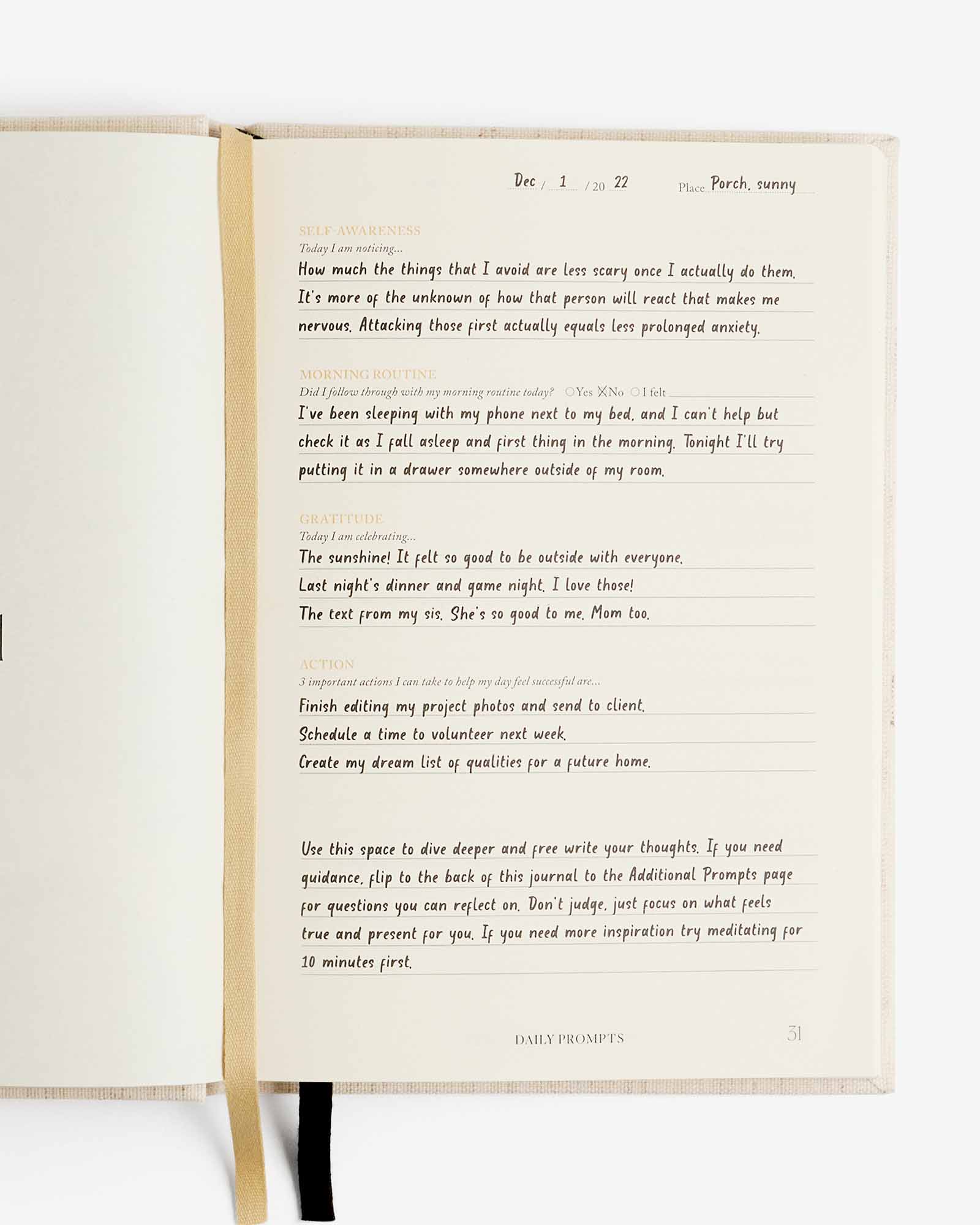 Notes to Mindfulness Journal | Linen