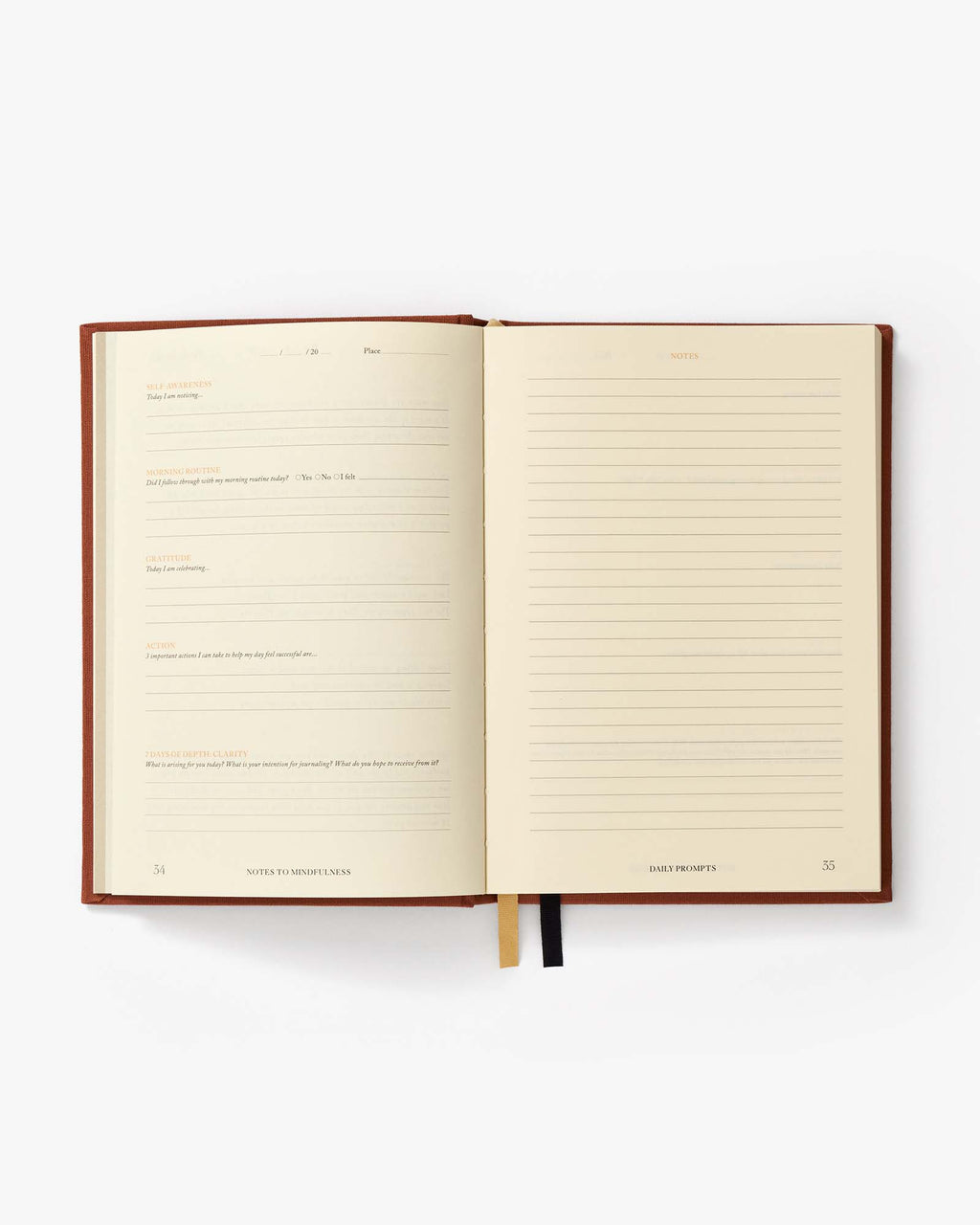 Notes to Mindfulness Journal | Sunset Orange
