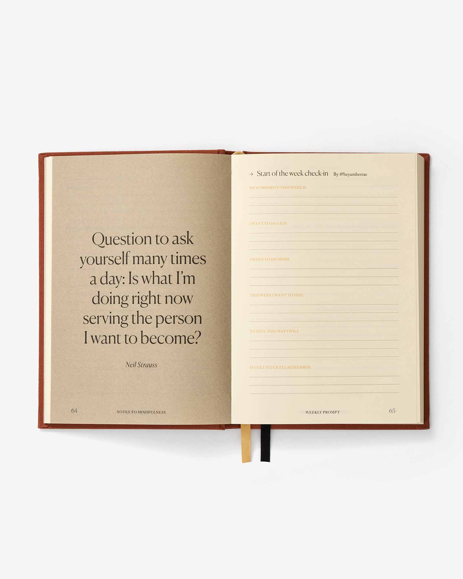 Notes to Mindfulness Journal | Sunset Orange