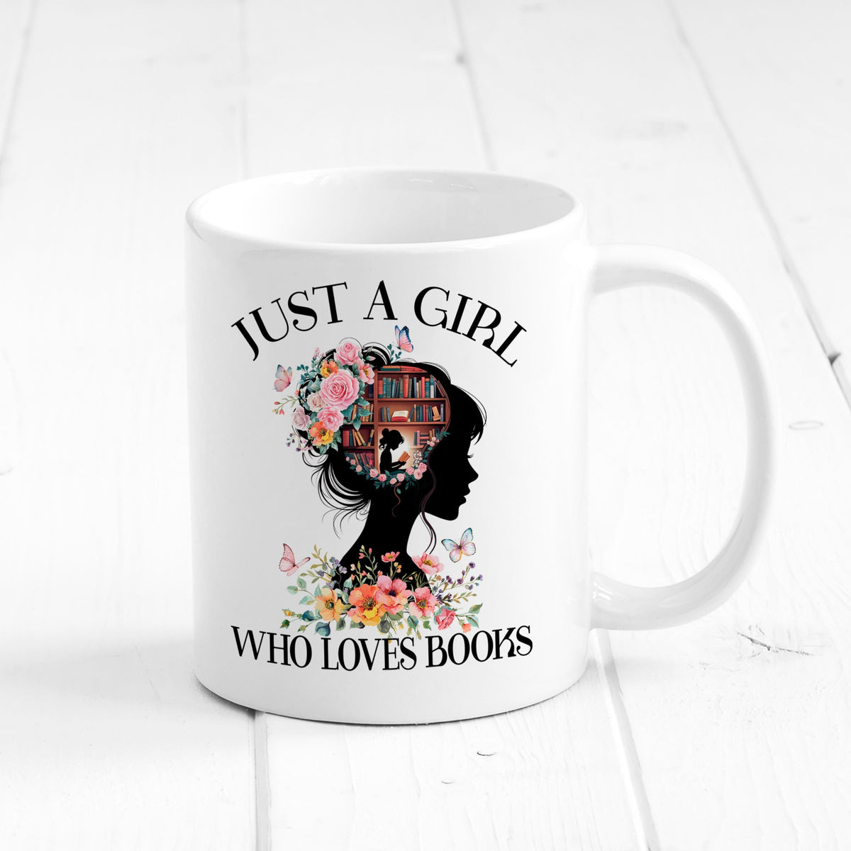 Book Lover Mug | Floral Ceramic Cup
