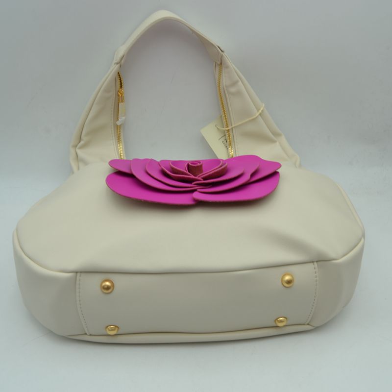 Rose Appliqué Slouchy Hobo Bag