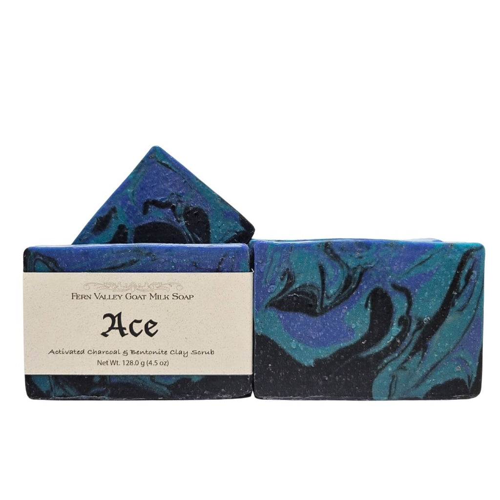 Ace | Exfoliating Goat Milk Soap Bar for Men | Woodsy Floral & Deep Clean