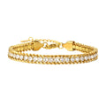 CZ Tennis Chain Bracelet in Gold