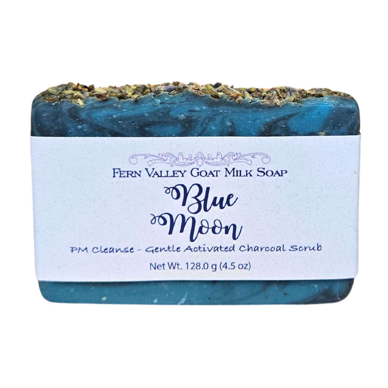 Blue Moon | PM Cleanse Goat Milk Soap Bar | Charcoal, Lavender & Chamomile