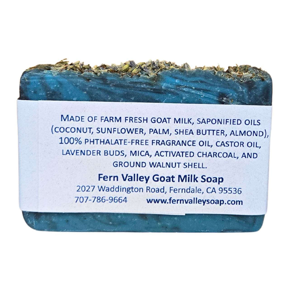 Blue Moon | PM Cleanse Goat Milk Soap Bar | Charcoal, Lavender & Chamomile