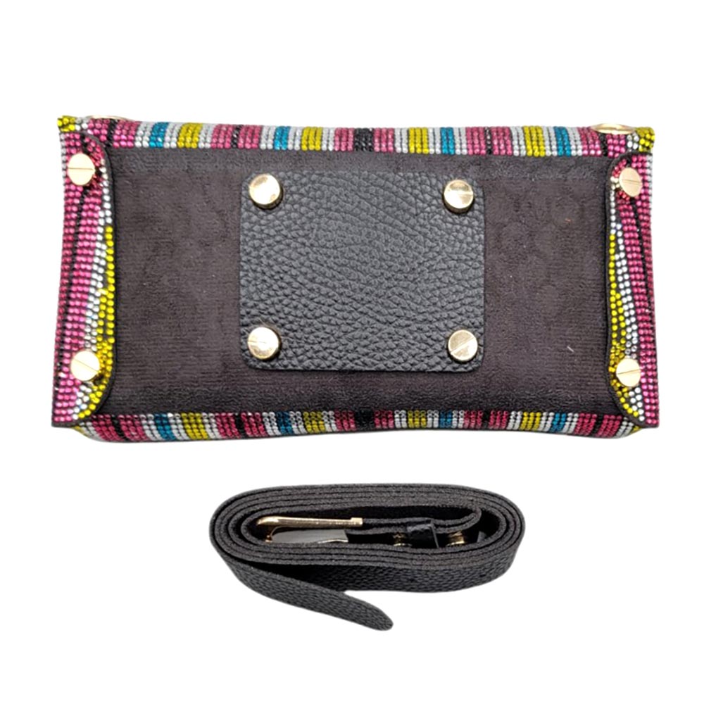 Rhinestone Pavé Convertible Clutch Bag