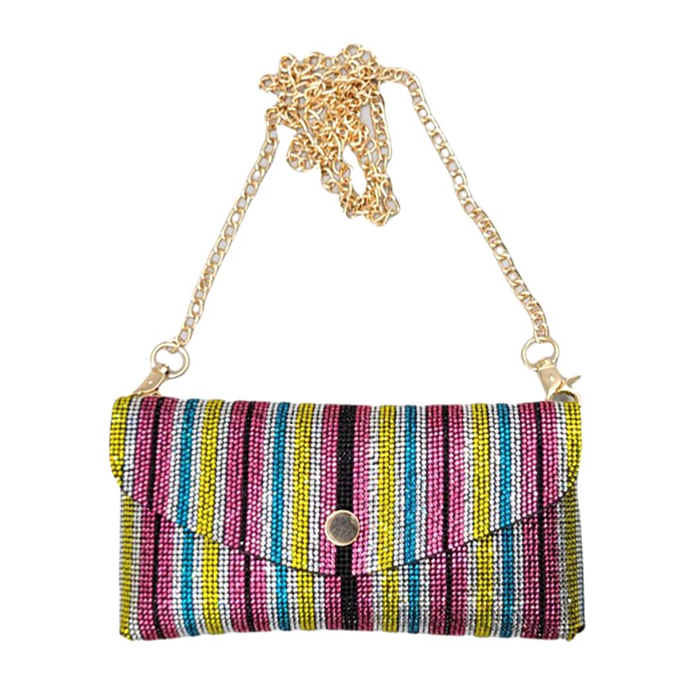 Rhinestone Pavé Convertible Clutch Bag