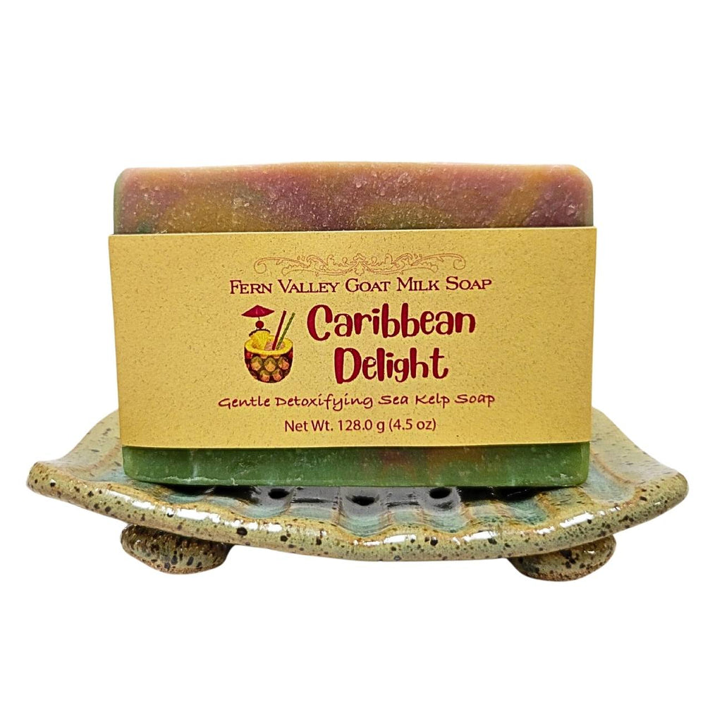 Caribbean Delight Goat Milk Soap – Tropical Fruit & Sea Kelp Scrub