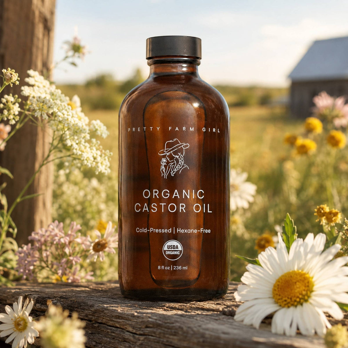 Organic Castor Oil | Cold-Pressed & Hexane-Free