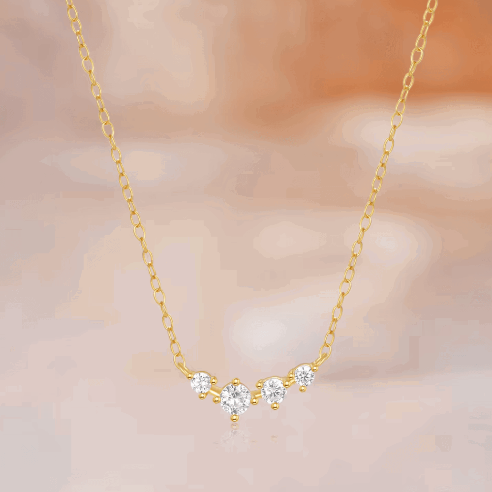 Celestial Elegance Necklace | Constellation CZ in 18K Gold