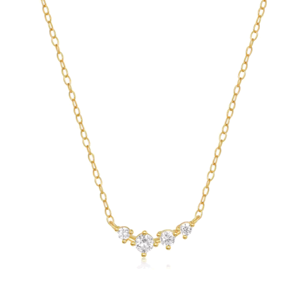 Celestial Elegance Necklace | Constellation CZ in 18K Gold