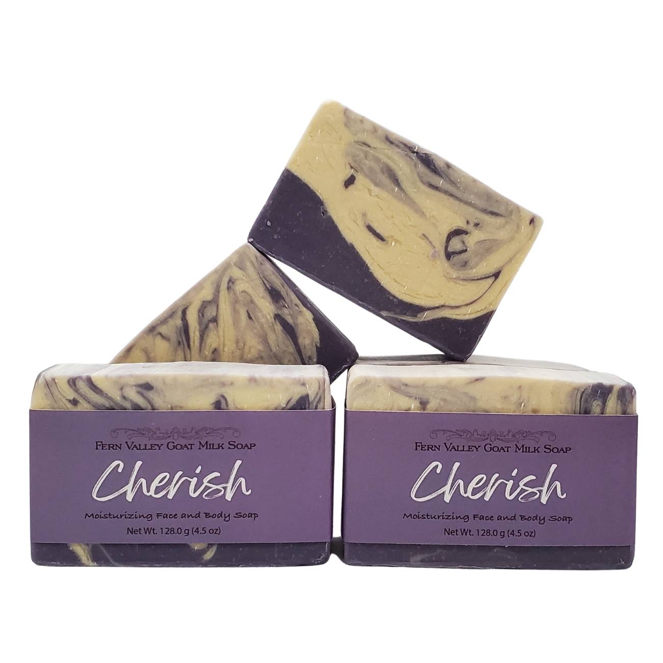 Cherish | Sheer Floral Goat Milk Soap Bar | Jasmine, Rose & Fresh Peach