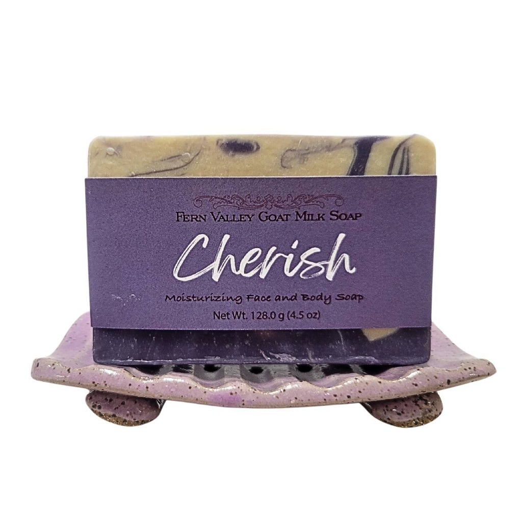 Cherish | Sheer Floral Goat Milk Soap Bar | Jasmine, Rose & Fresh Peach