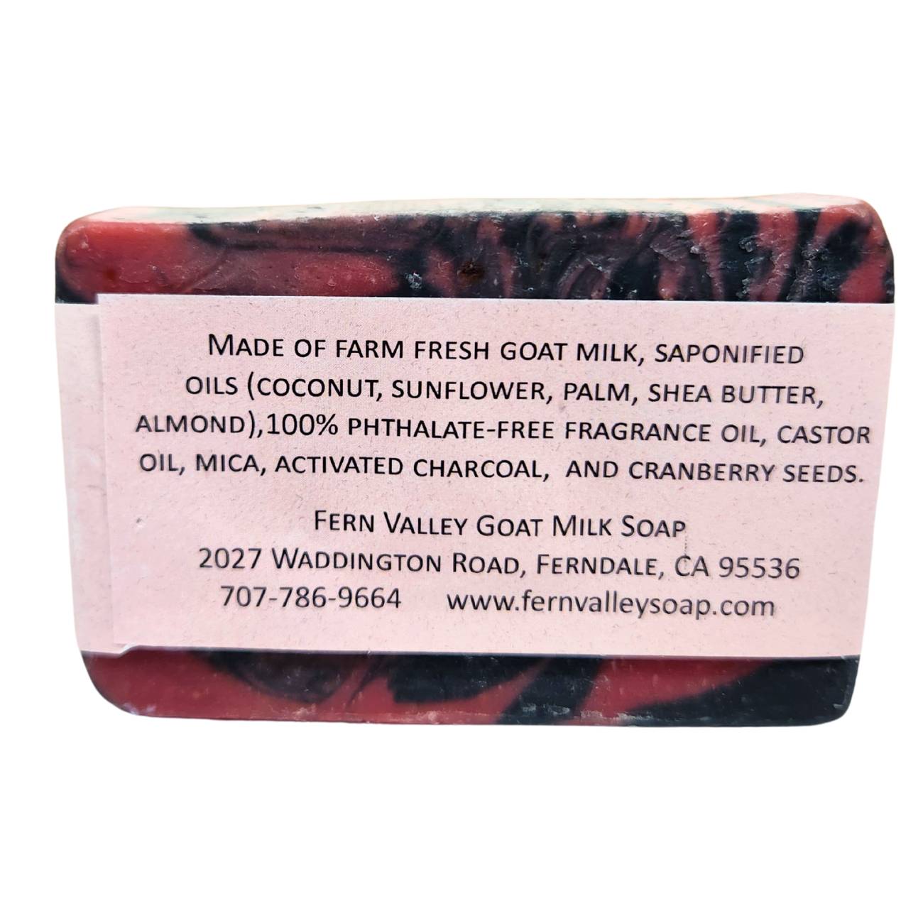 Cherry Bomb | Activated Charcoal & Cranberry Seed Scrub Soap Bar