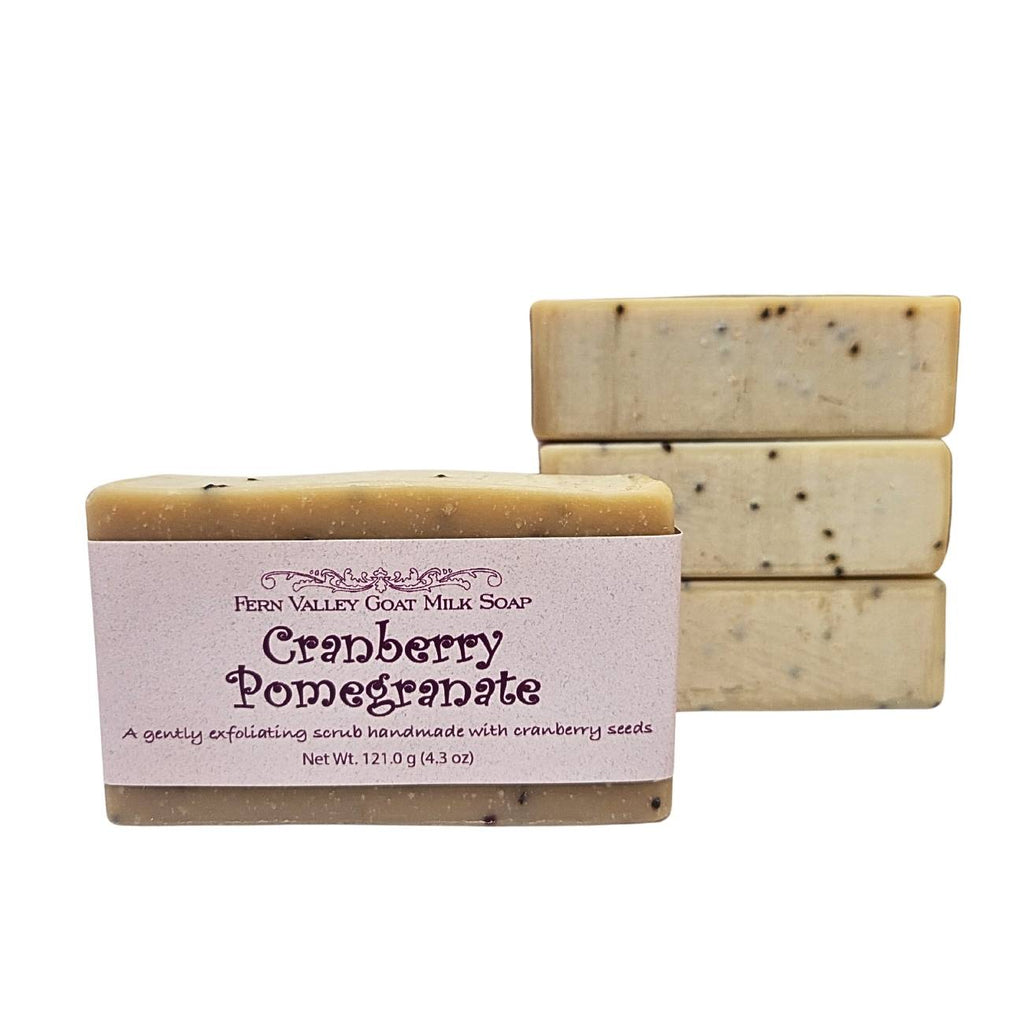 Cranberry Pomegranate | Exfoliating Goat Milk Soap Bar | Fruity & Fresh