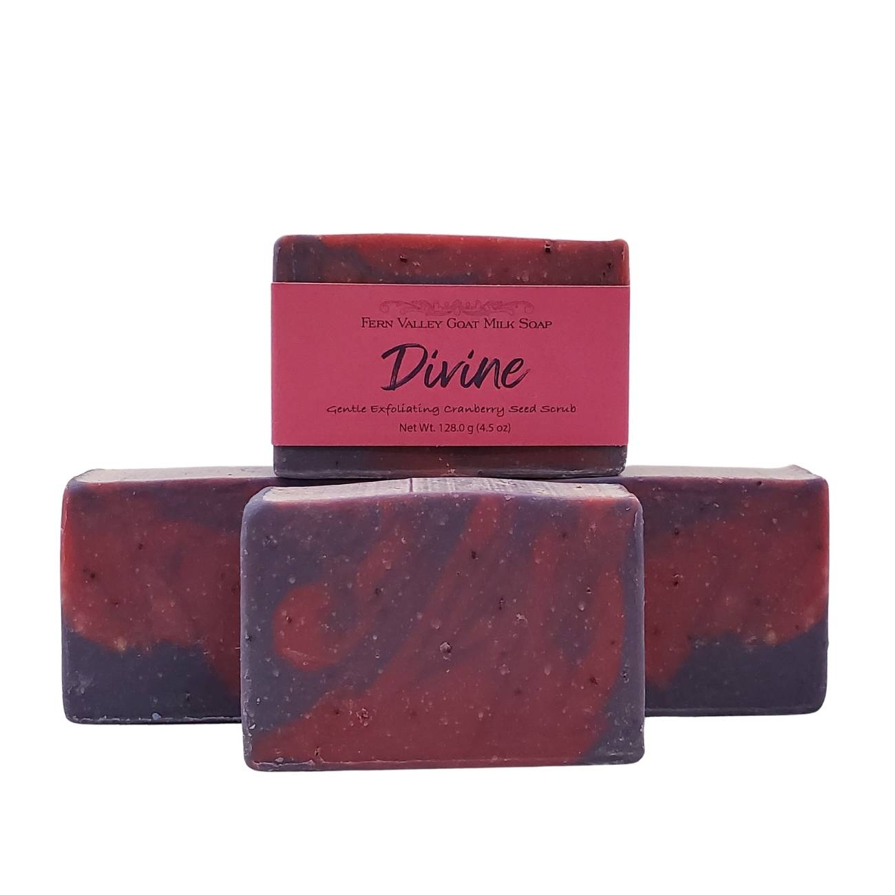 Divine | Cranberry Seed Exfoliating Goat Milk Soap Bar | Musky Floral
