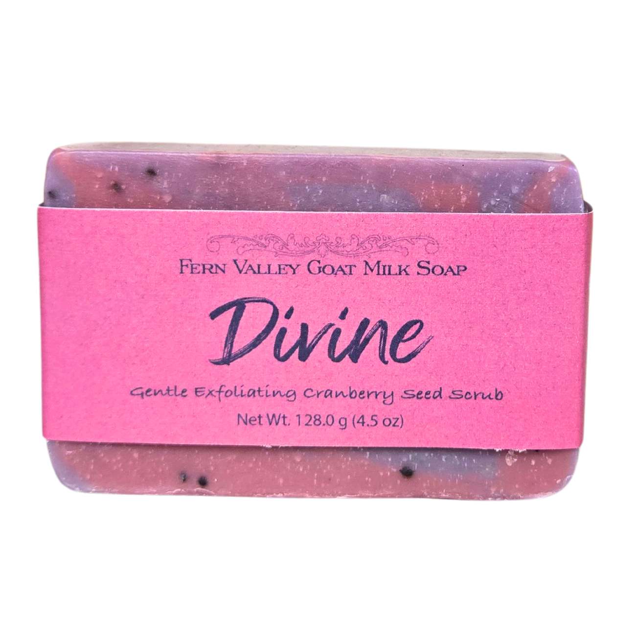 Divine | Cranberry Seed Exfoliating Goat Milk Soap Bar | Musky Floral