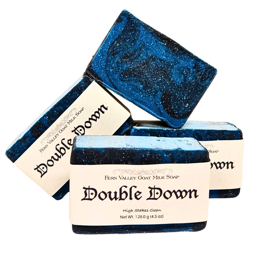 Double Down | Activated Charcoal Goat Milk Soap Bar | Earthy Forest Scent