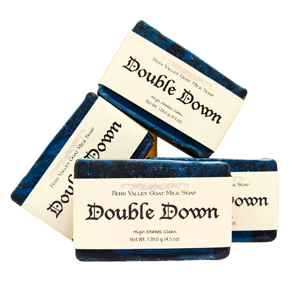 Double Down | Activated Charcoal Goat Milk Soap Bar | Earthy Forest Scent