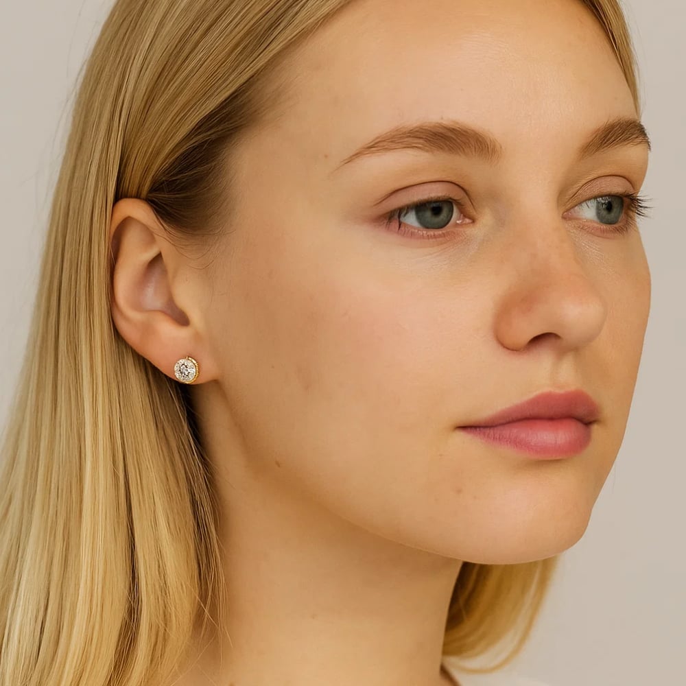 Emma Crystal Stud Earrings | Timeless Sparkle in Gold & Silver