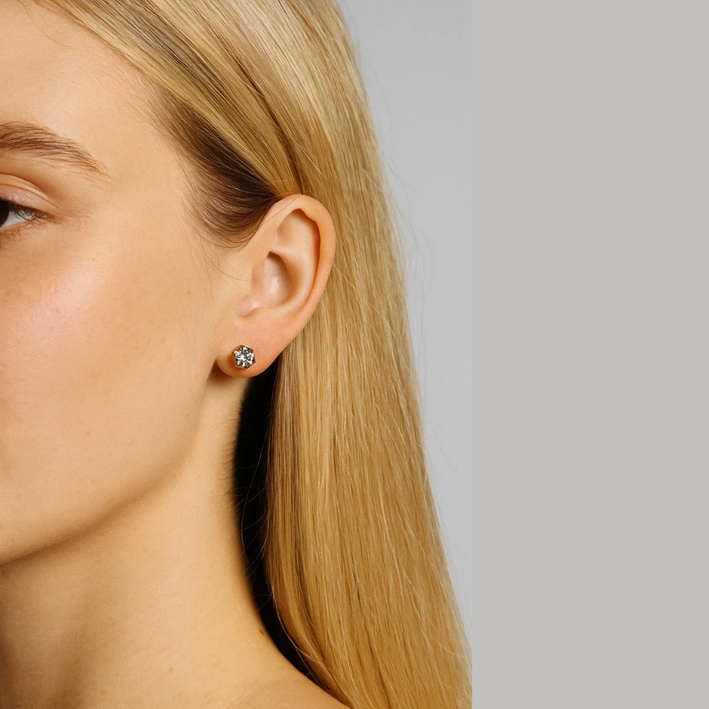 Emma Crystal Stud Earrings | Timeless Sparkle in Gold & Silver