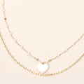 Mother of Pearl Heart Layered Necklace