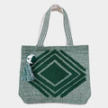 Boho Patterned Pom Pom Tote