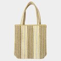Neutral Striped Tote Bag