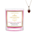Fresh Cut Rose Jewel Candle | Hidden Pendant Necklace Inside