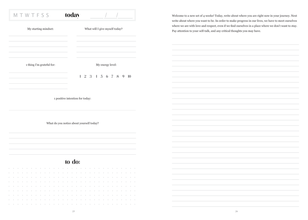 Four-Week Wellness & Mindfulness Journal