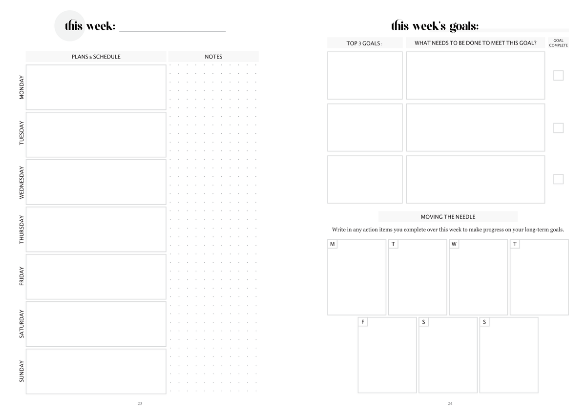 Four-Week Wellness & Mindfulness Journal