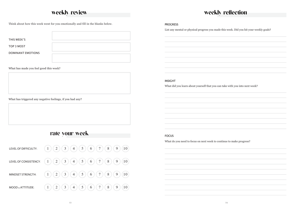 Four-Week Wellness & Mindfulness Journal