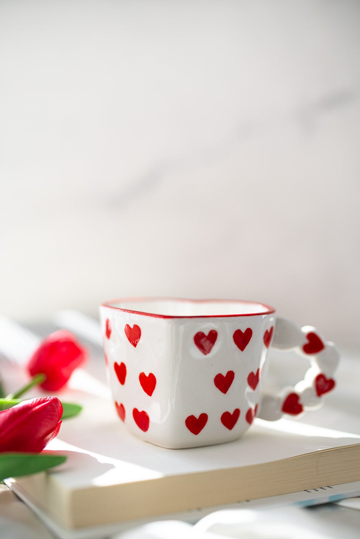 Heart-Shaped Ceramic Mug