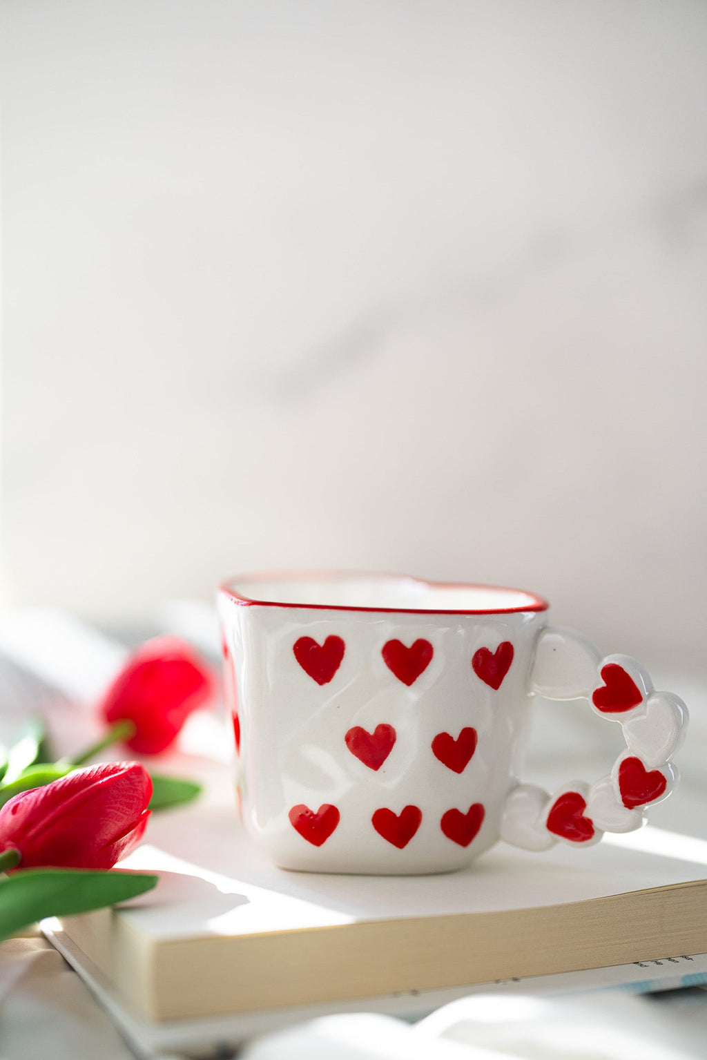 Heart-Shaped Ceramic Mug