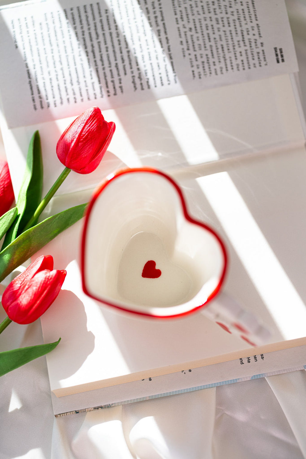 Heart-Shaped Ceramic Mug