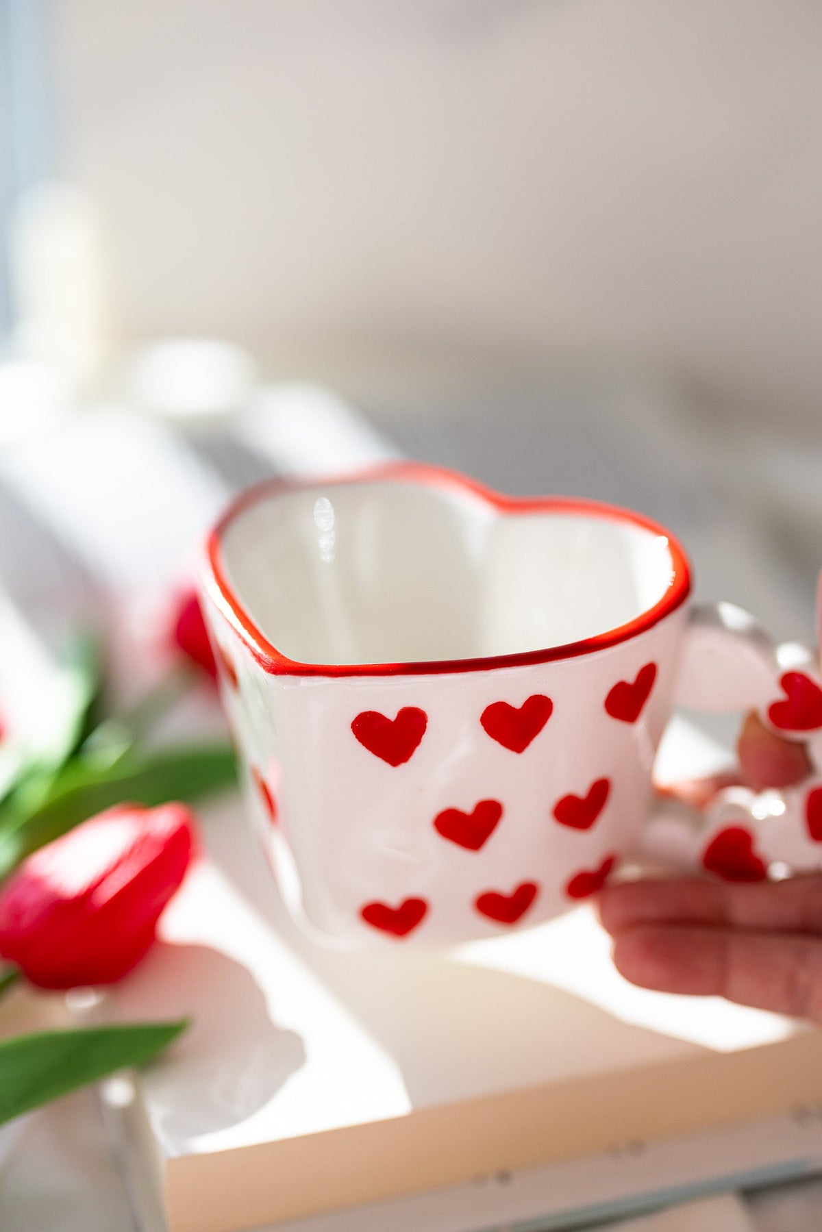 Heart-Shaped Ceramic Mug