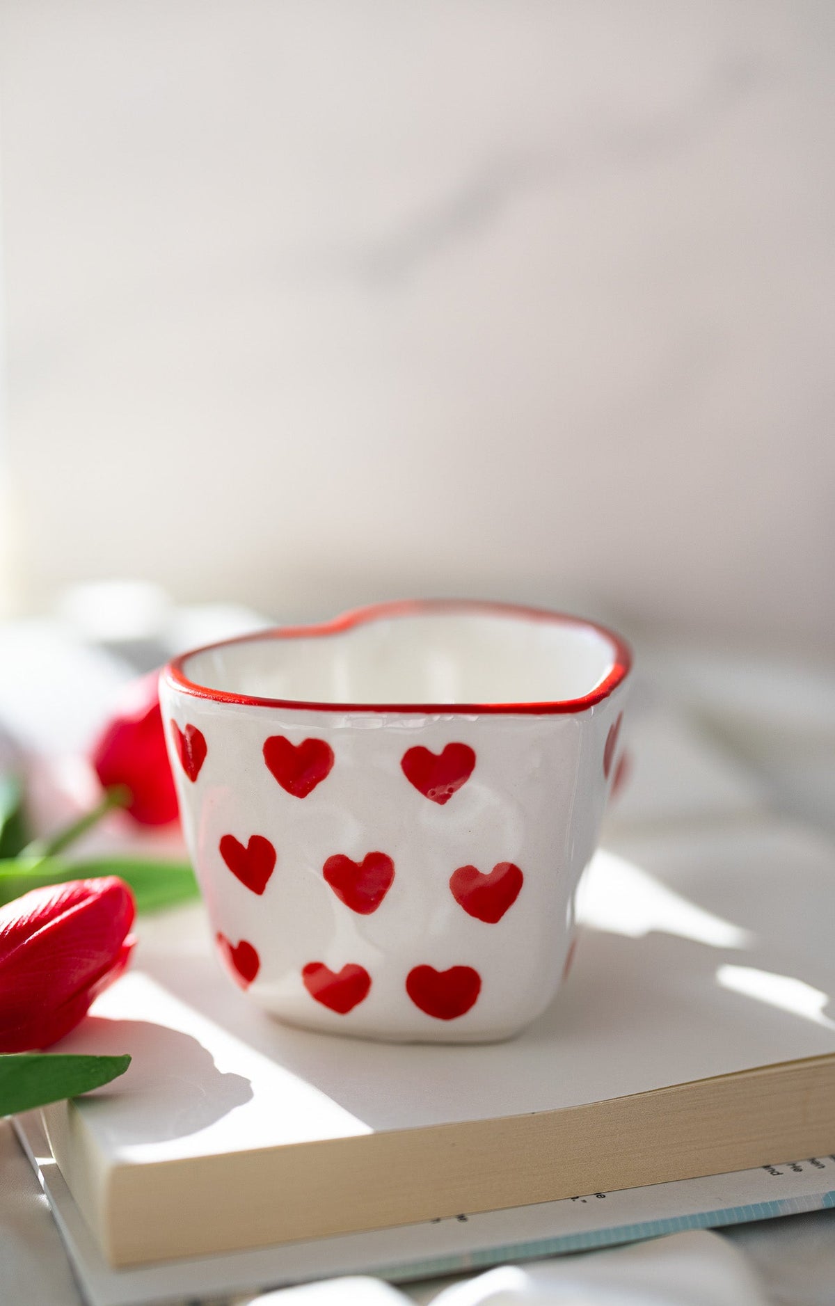 Heart-Shaped Ceramic Mug