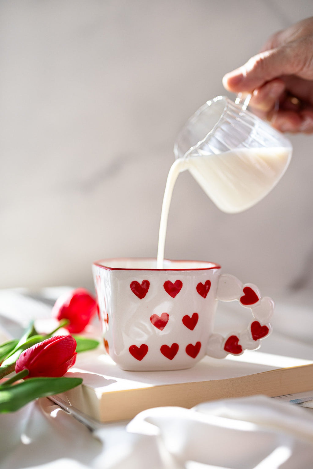 Heart-Shaped Ceramic Mug