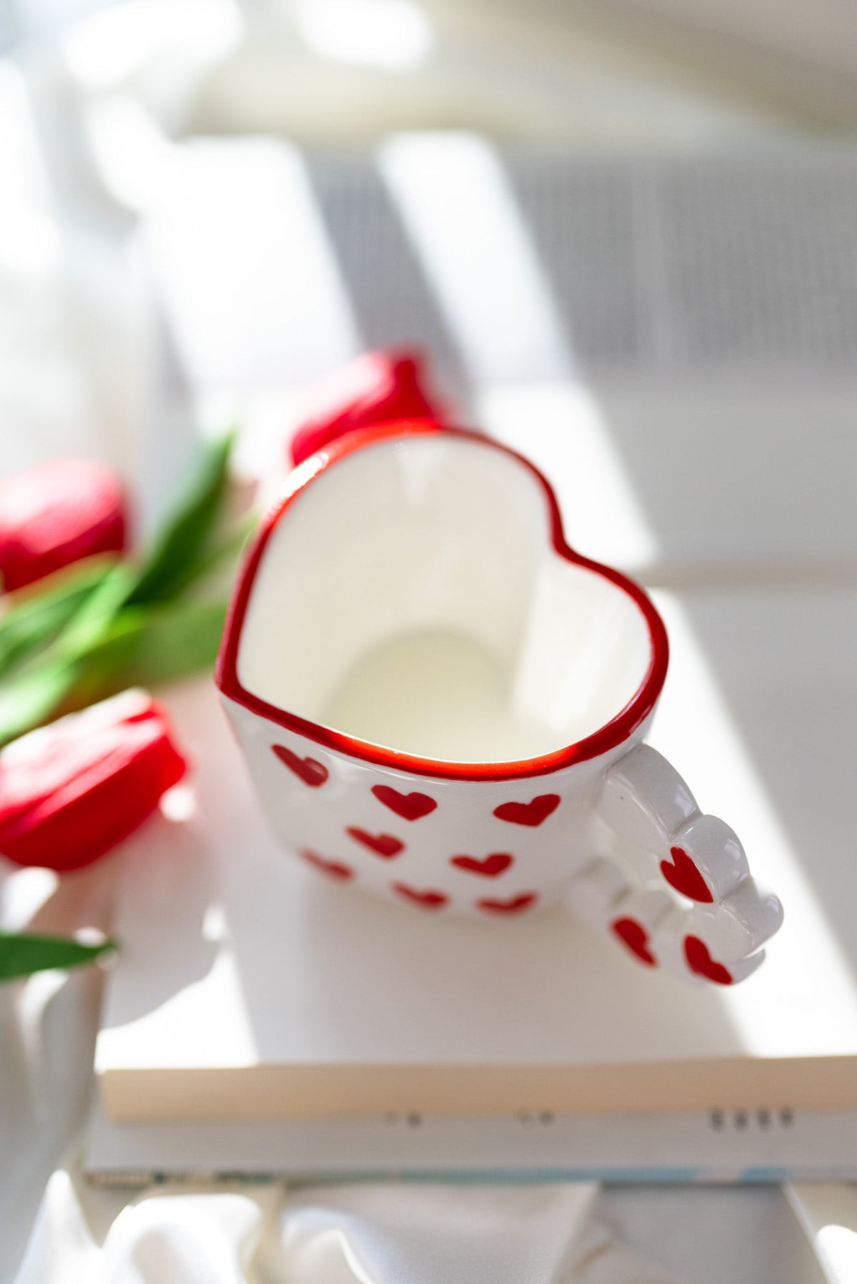 Heart-Shaped Ceramic Mug