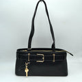 Structured Belted Shoulder Bag with Key Charm
