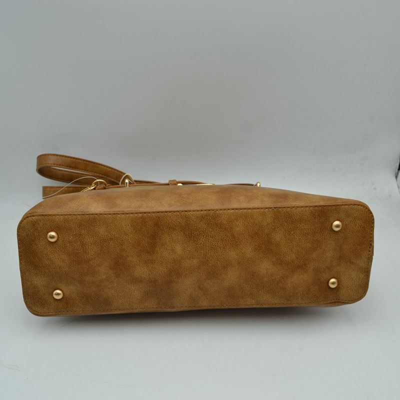 Structured Belted Shoulder Bag with Key Charm
