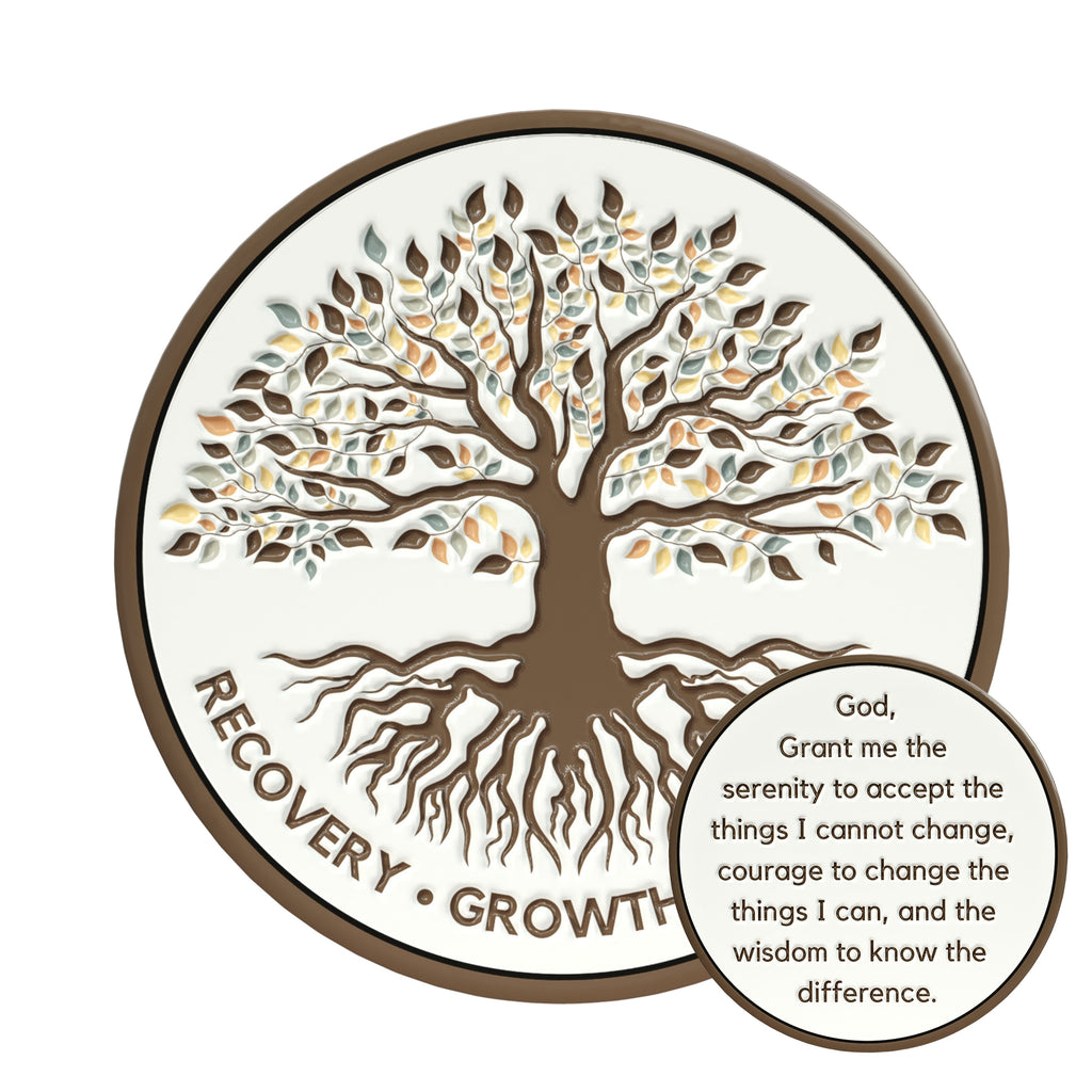 Tree of Life Affirmation Sobriety Coin Gift Set - Limited Edition
