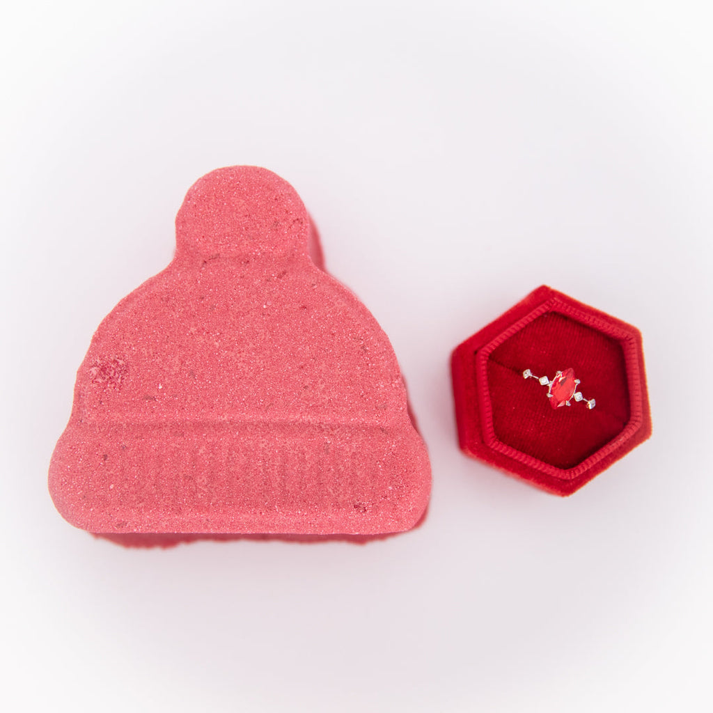 Cozy Hearth Candle & Bath Bomb Set with Hidden Rings