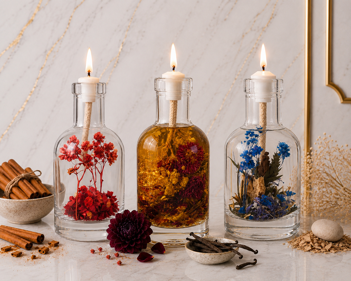 Scented Candle Trio | Peach Sandalwood, Dahlia Noir & Cinnamon Chai