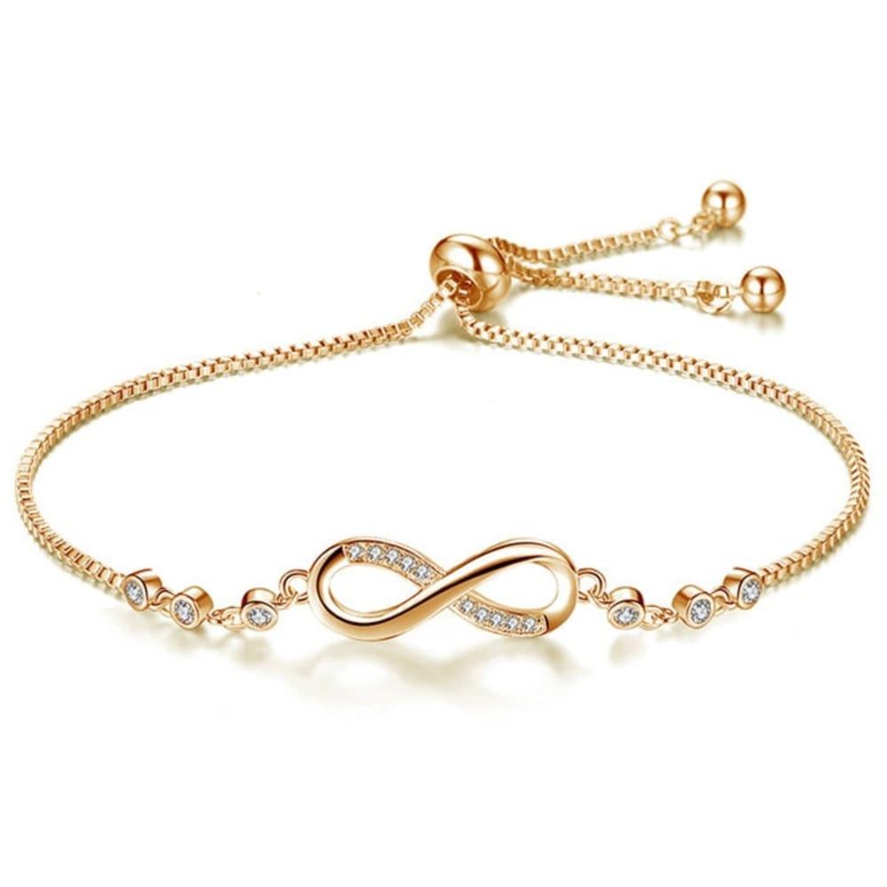 Infinity Bracelet | Crystal-Accented in Gold & Silver