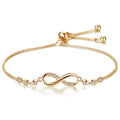 Infinity Bracelet | Crystal-Accented in Gold & Silver