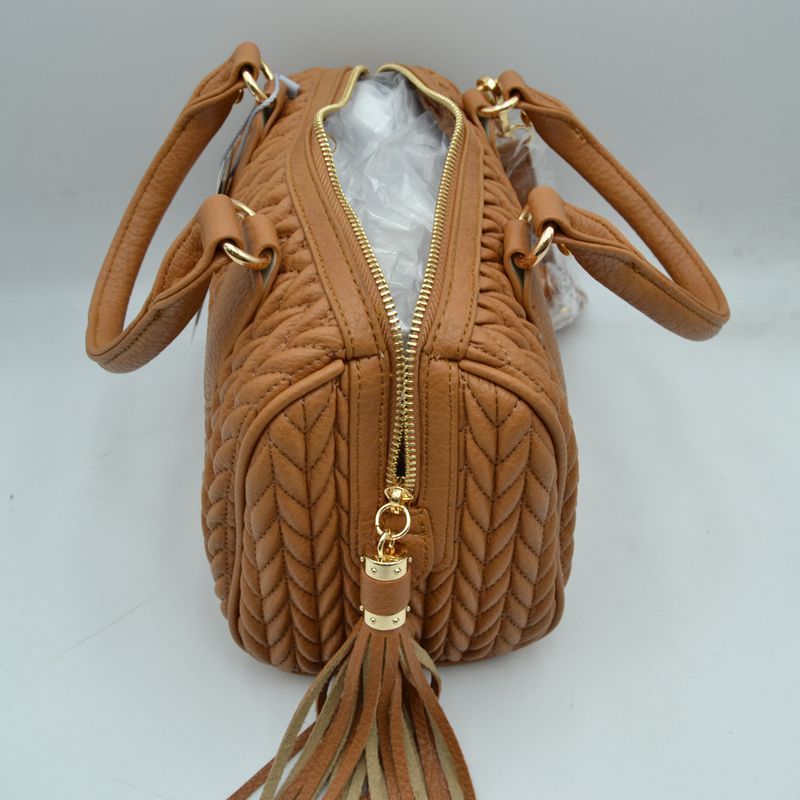 Quilted Chevron Satchel Handbag